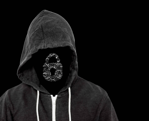 Misterio con capucha ordenador Hacker Criminal
 - Foto, imagen