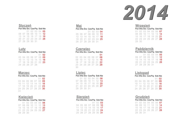 Polský kalendář pro rok 2014 - Fotografie, Obrázek