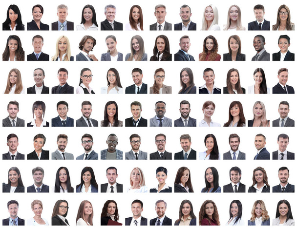 portraits of successful employees isolated on a white - Zdjęcie, obraz
