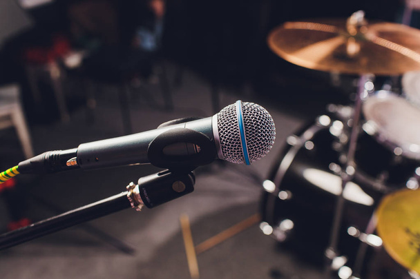 Professional condenser studio microphone, Musical Concept. recording - Фото, изображение