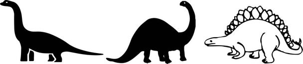 вектор динозавров на цветном фоне
 - Вектор,изображение