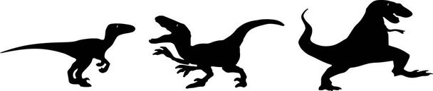 vector de dinosaurio en el fondo de color
 - Vector, Imagen