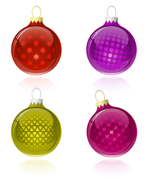 Collection de boules de Noël - Vecteur, image