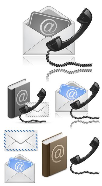 "Contact Us" Icon Set - Vector, Image