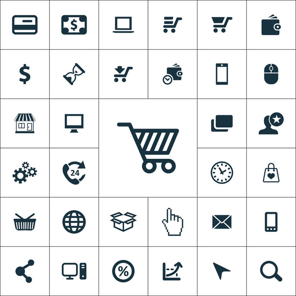 e-commerce icone set universale per il web e UI
 - Vettoriali, immagini