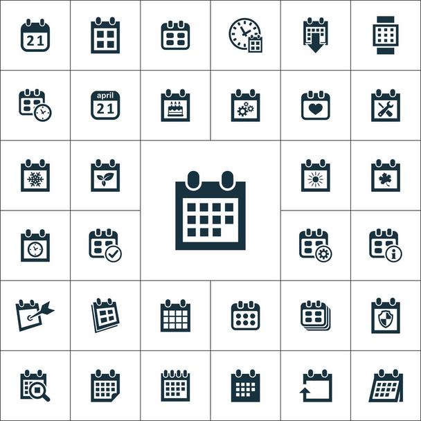 універсальний набір іконок календаря для інтернету та інтернету
 - Вектор, зображення