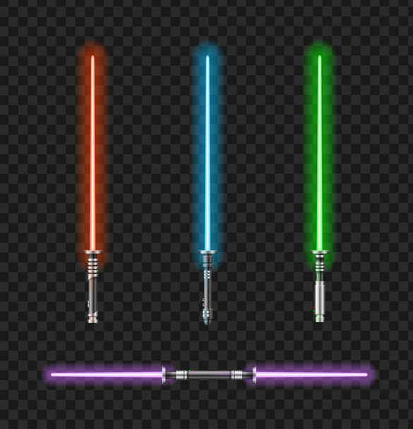 Realistic 3d Detailed Color Jedi Knights Set. Vector - Wektor, obraz
