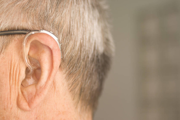 Man with hearing aid - Photo, Image