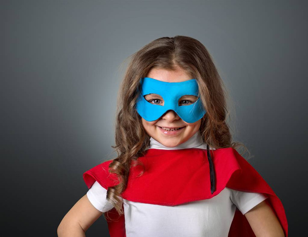 little girl in superhero costume - Foto, Imagen