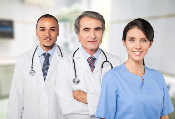  doctors with stethoscopes on background   - Photo, Image