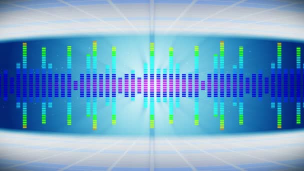 Colorful sound waves for party. Disco background. Abstract colorful wave pattern. Loop animation of music equalizer. - Footage, Video