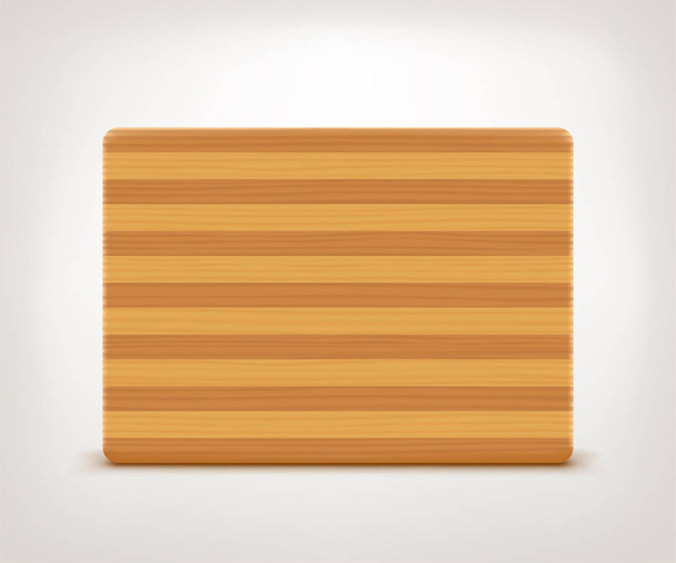 realisitc wooden cutting board on white - Vektor, Bild