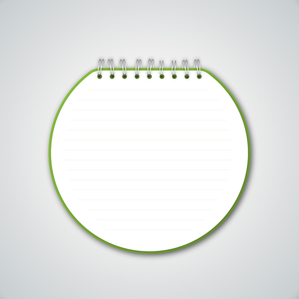 Зеленый круговой блокнот
 - Вектор,изображение