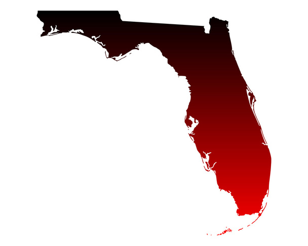 Karte von Florida - Vektor, Bild