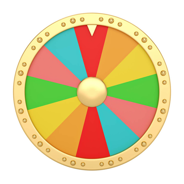Luck wheel  isolated on white background 3D illustration. - Foto, imagen