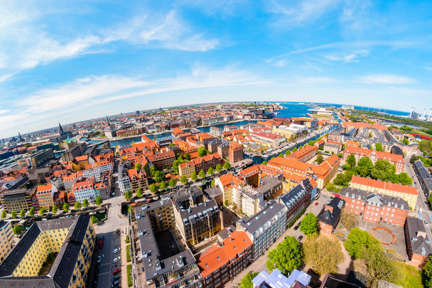 Bella vista aerea di Copenaghen dall'alto, Danimarca
 - Foto, immagini