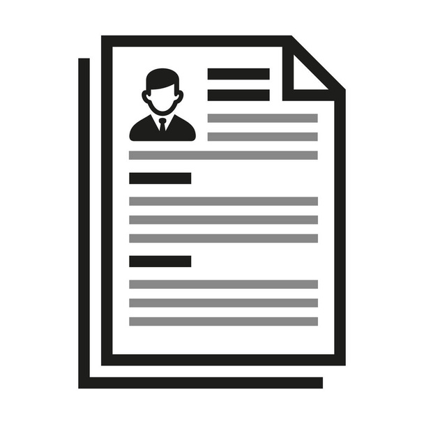 Employment and Job Resume Icon on White Background. Vector - Vektor, obrázek