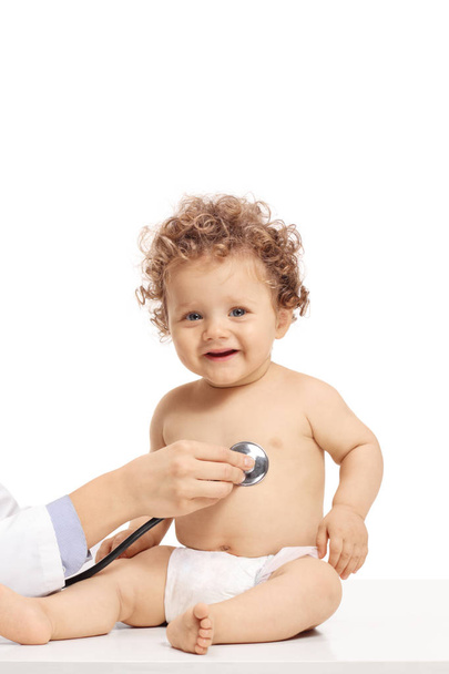 Baby boy at a doctor - Fotoğraf, Görsel