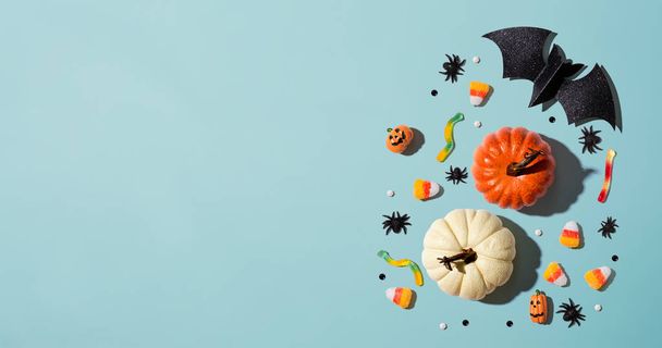 Pumpkins with Halloween decorations - Fotó, kép