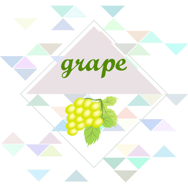 Grape with leaf. Vector elements for design - Vecteur, image