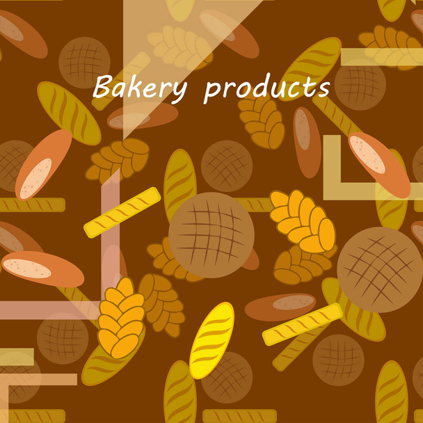 vektorové ilustrace z pekárny výrobků potravin kolekce - Vektor, obrázek