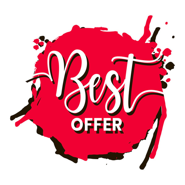 Vector sale tag with discount label. Best offer business elements design. Season special deal. - Вектор, зображення