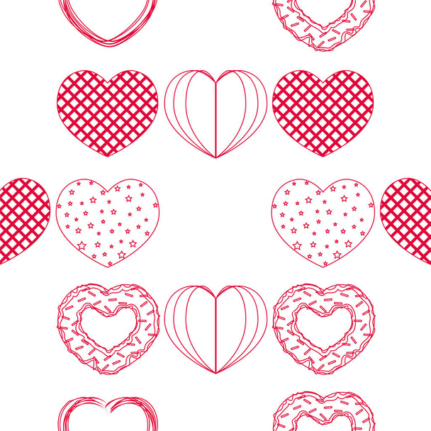 Antecedentes románticos abstractos con corazones. Fondo vectorial para el día de San Valentín
. - Vector, imagen