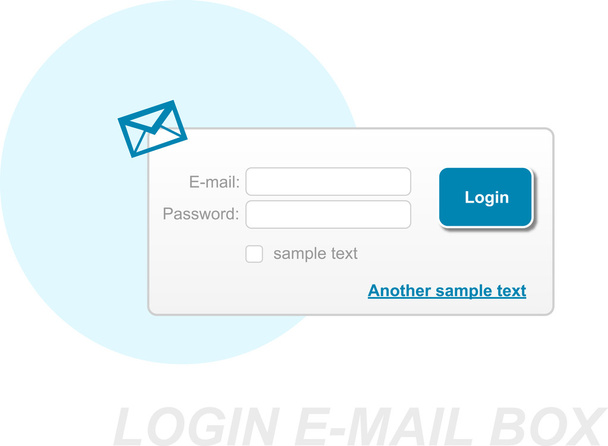 E-mail login box - Vector, afbeelding