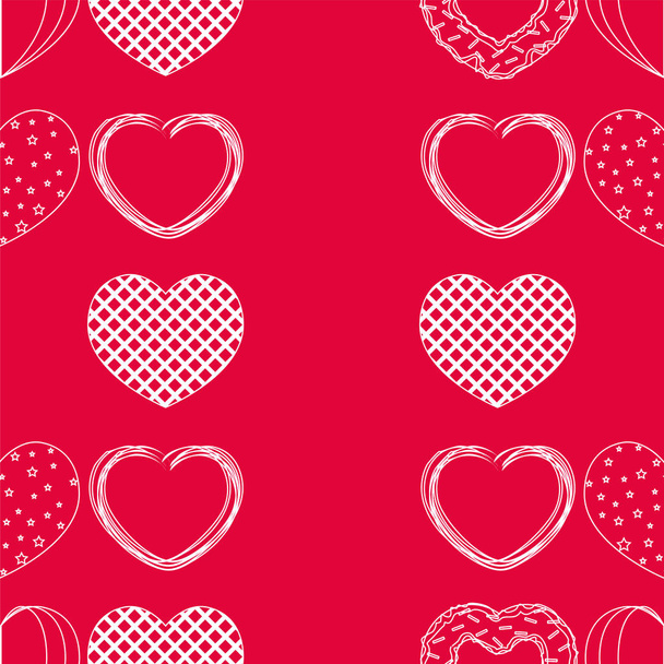 Abstract romantic background with hearts. Vector backdrop for Valentine's day. - Vetor, Imagem