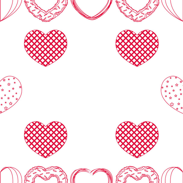 Antecedentes románticos abstractos con corazones. Fondo vectorial para el día de San Valentín
. - Vector, imagen