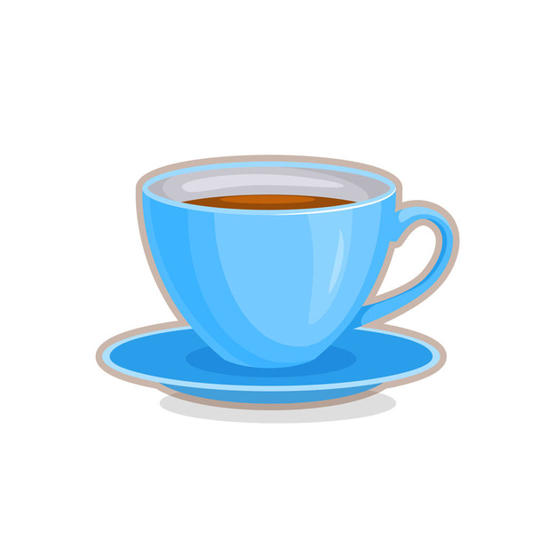 Vector illustration of teacup  - Vektor, obrázek