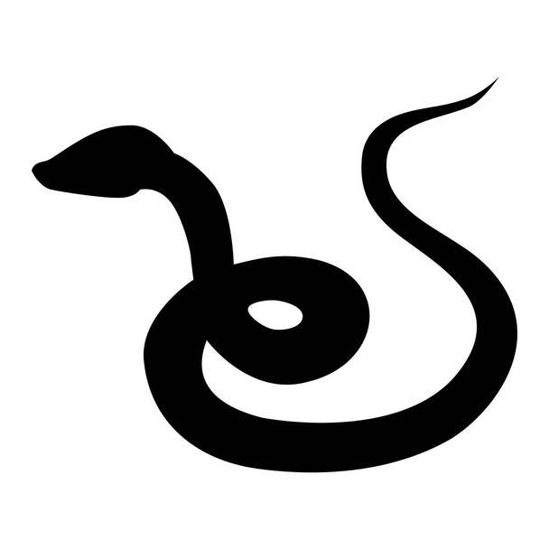 Vector silhouette of snake. Motives of wildlife, nature, poison, - Vector, Image