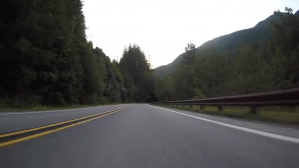 Straße schneidet durch Nordkaskaden-Nationalpark - Filmmaterial, Video