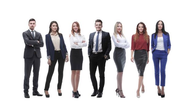 группа молодых предпринимателей, стоящих в ряд - Фото, изображение