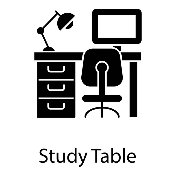 Study table vector in solid design  - Vecteur, image