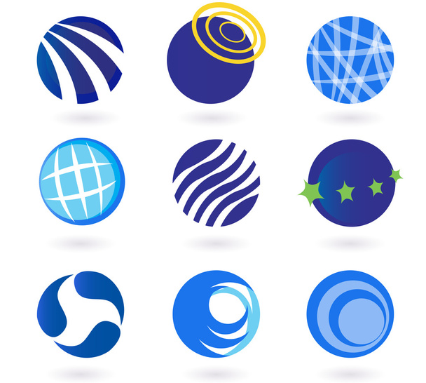 Abstract globes, spheres and circles - Vector, Image