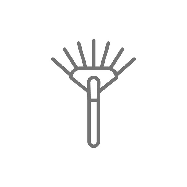 Rake, icona della linea del forcone. Isolato su sfondo bianco
 - Vettoriali, immagini