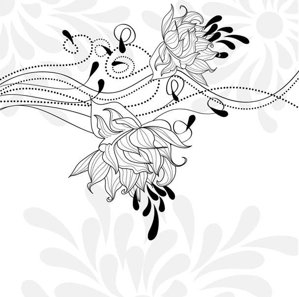 Template for decorative card - Vector, Image