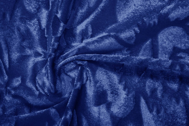 Textur Hintergrund Muster Velor Tuch der blauen Farbe Samt ist s - Foto, Bild