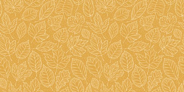 Autumn seamless background with leaves. Leaf fall vector illustration - Vettoriali, immagini