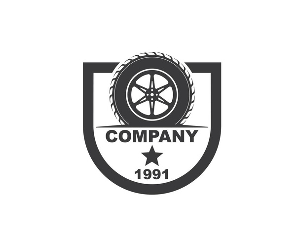 icono del neumático logotipo ilustración vector plantilla
 - Vector, imagen