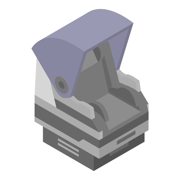 Baby car seat icon, isometric style - Vector, Image