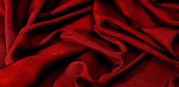 Tekstuuri, tausta, kuvio, punainen väri, kangas. puuvillakangas i
 - Valokuva, kuva