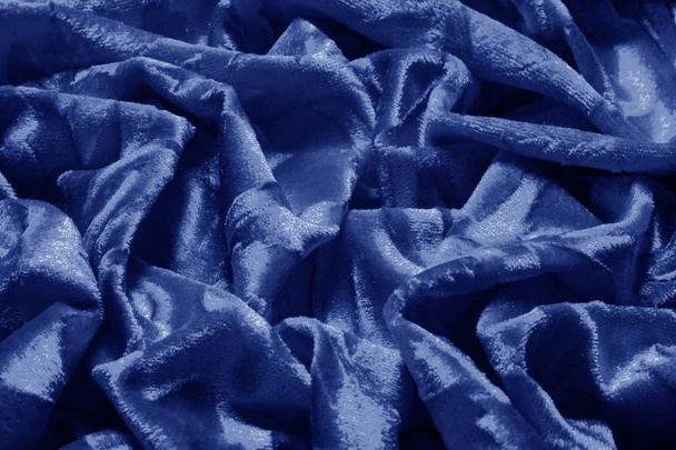 Vzorek pozadí textury sametově modré barvy Samet je s - Fotografie, Obrázek