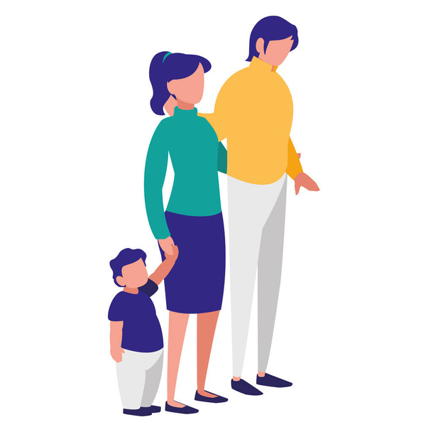 gelukkig familie ontwerp vector illustratie - Vector, afbeelding
