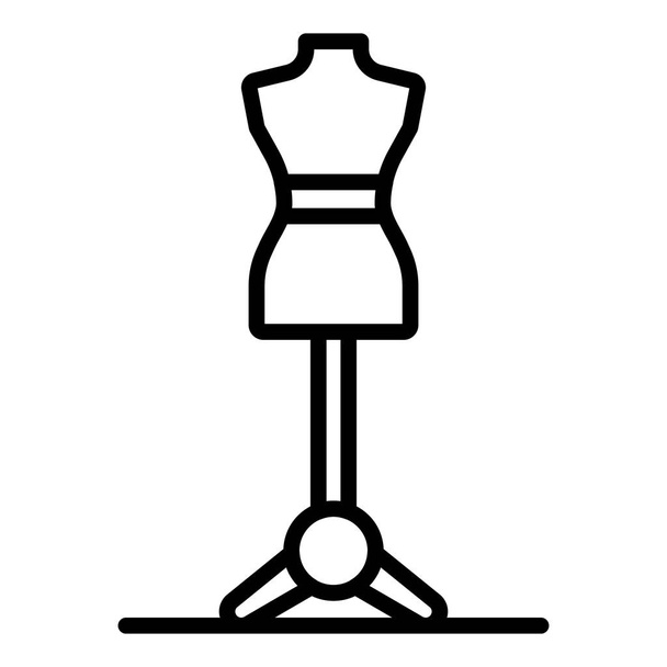 Női manöken stand ikon, vázlat stílusú - Vektor, kép