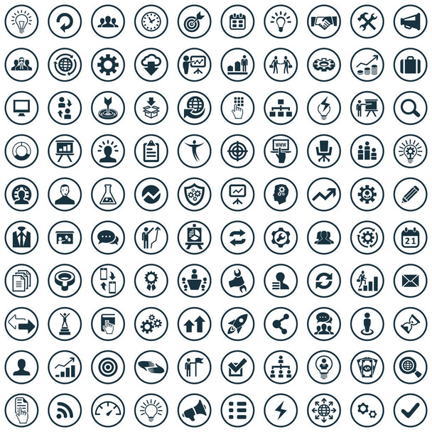 řešení 100 ikon univerzální sada pro web a uživatelské rozhraní - Vektor, obrázek