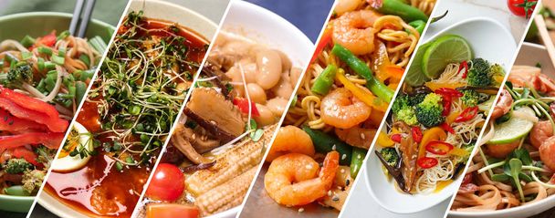 Различные вкусные блюда китайской кухни
 - Фото, изображение