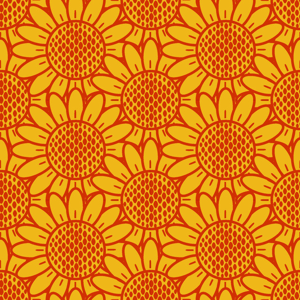 sunflower pattern seamless, vector illustration - Vector, Image