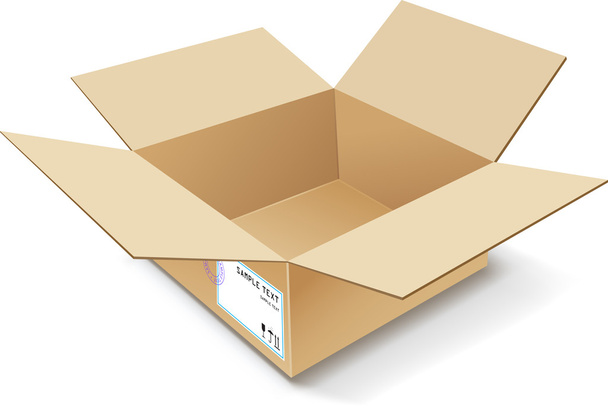 lepenkové krabice - Vektor, obrázek
